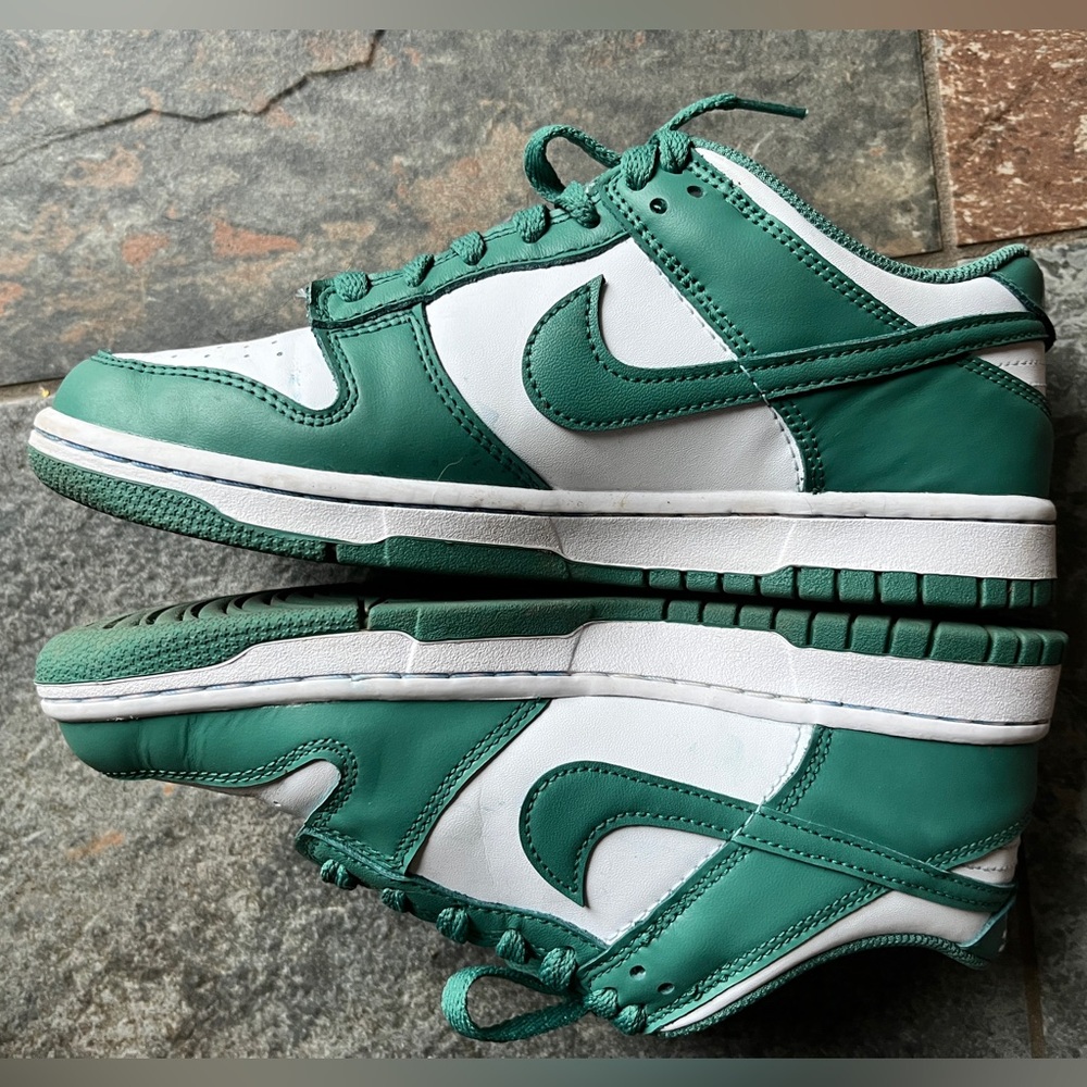 Nike Dunk Low white - bicoastal.  Women’s 8.5, big kids 7